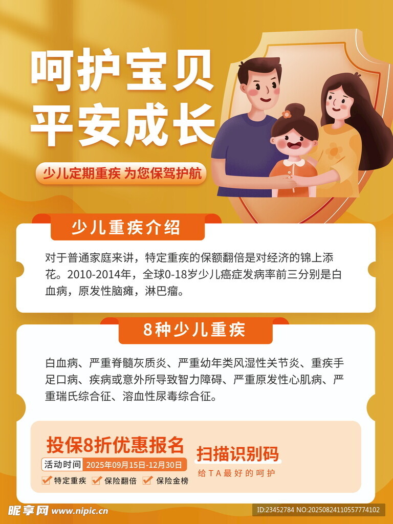 呵護(hù)寶貝平安成長(zhǎng)宣傳頁