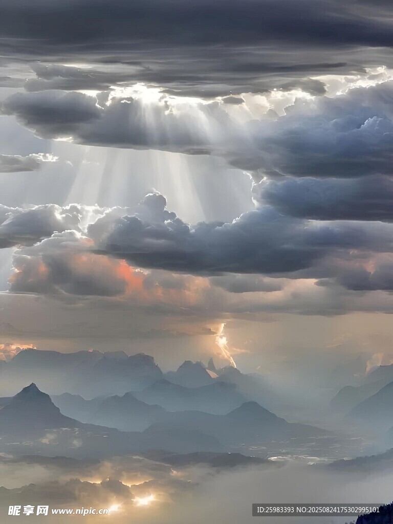 山間云霞
