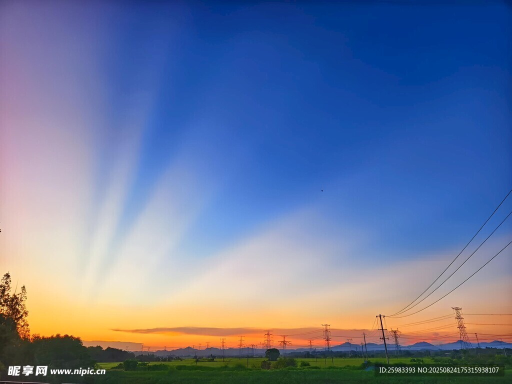 田野日落