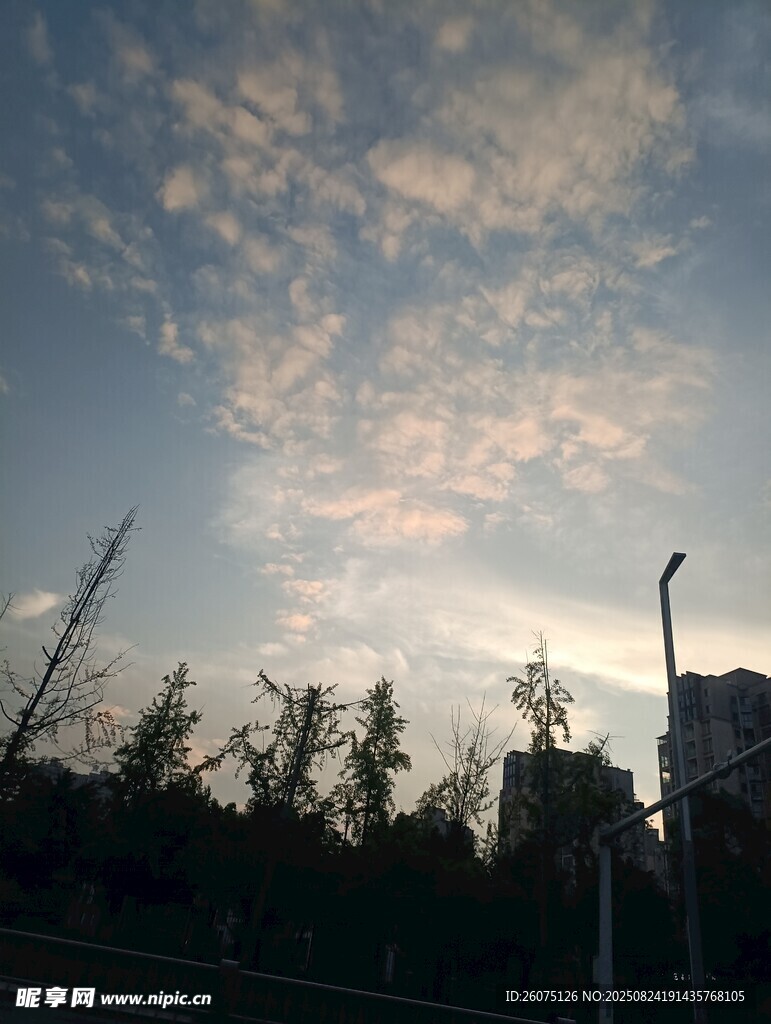 黃昏下的城市天際線景觀