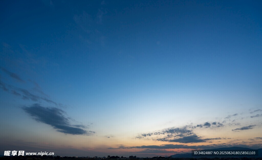 黃昏時分的天空美景