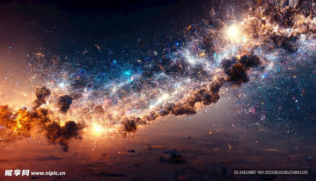 璀璨星空下的夢(mèng)幻宇宙景觀