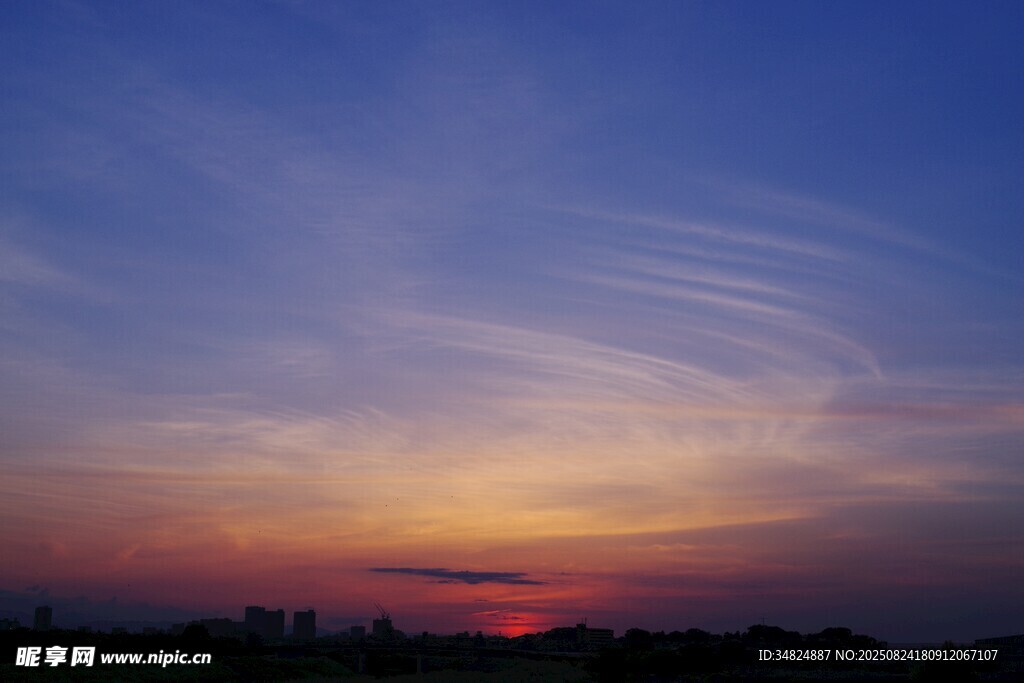 美麗黃昏天空景色