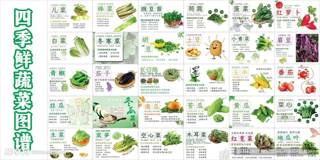 多樣蔬菜圖案集合