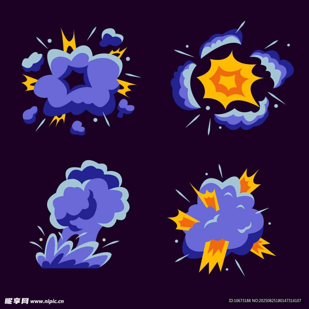 卡通風(fēng)格爆炸特效集合