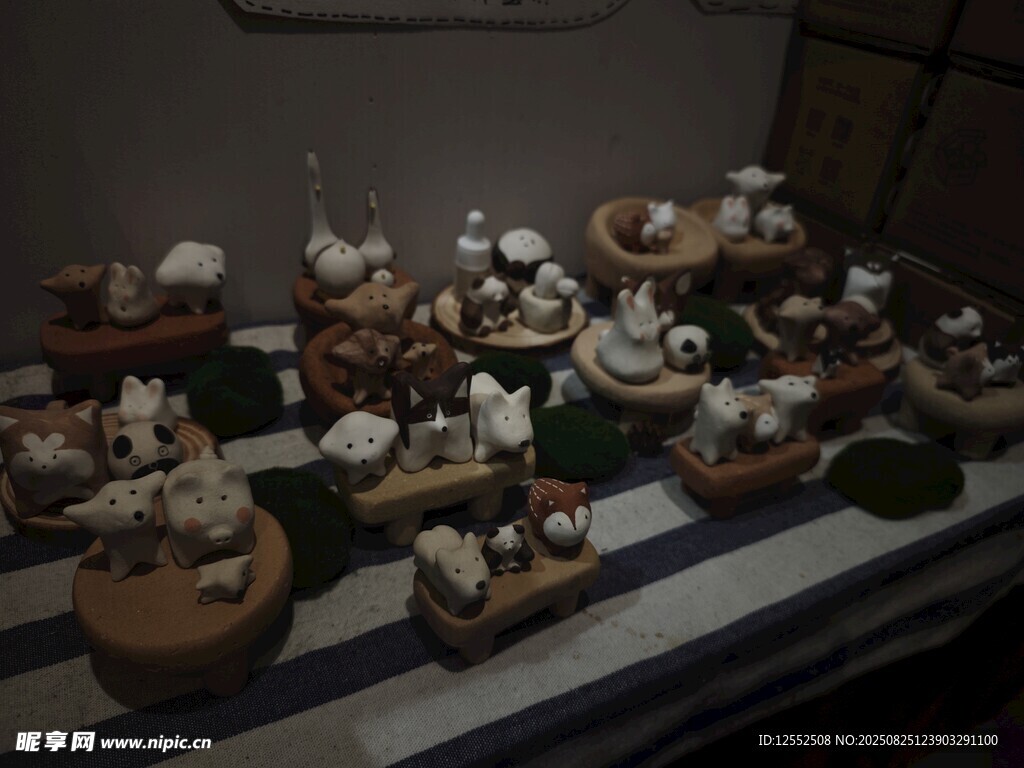 可愛熊貓擺件展示