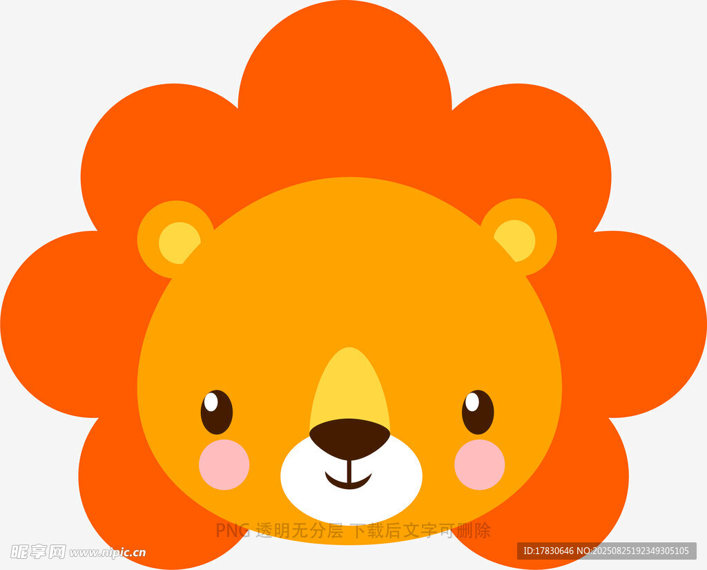 可愛卡通小獅子頭像