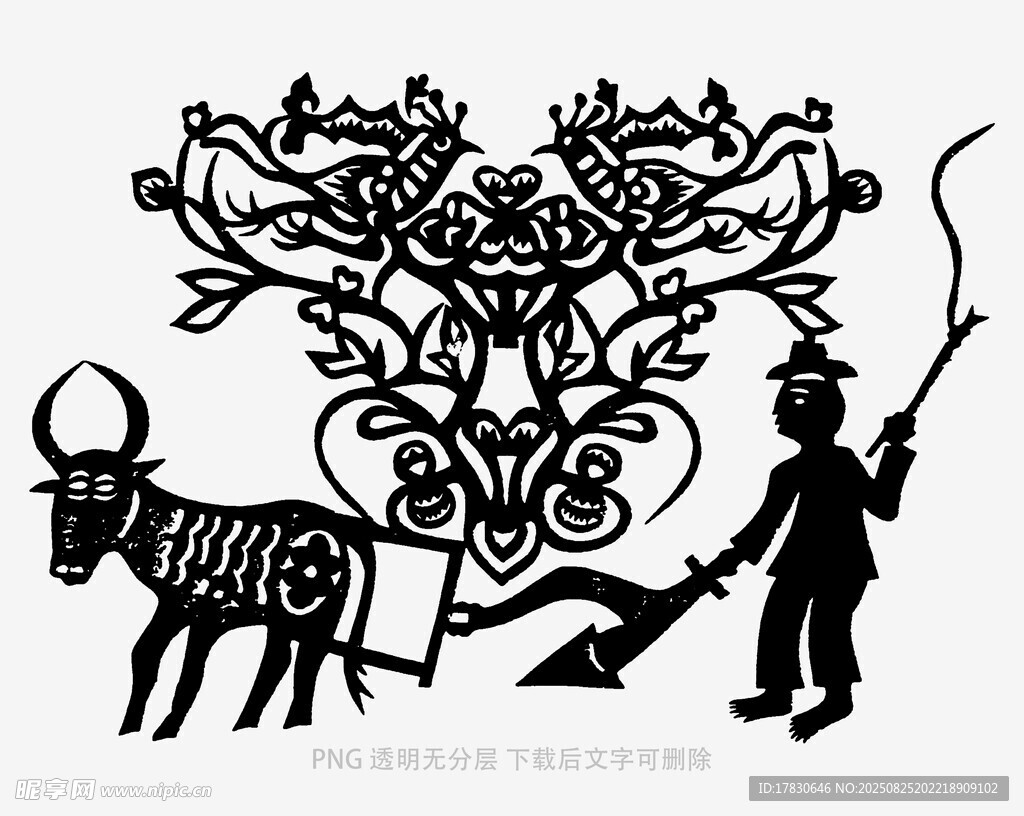 農(nóng)耕剪紙藝術(shù)圖