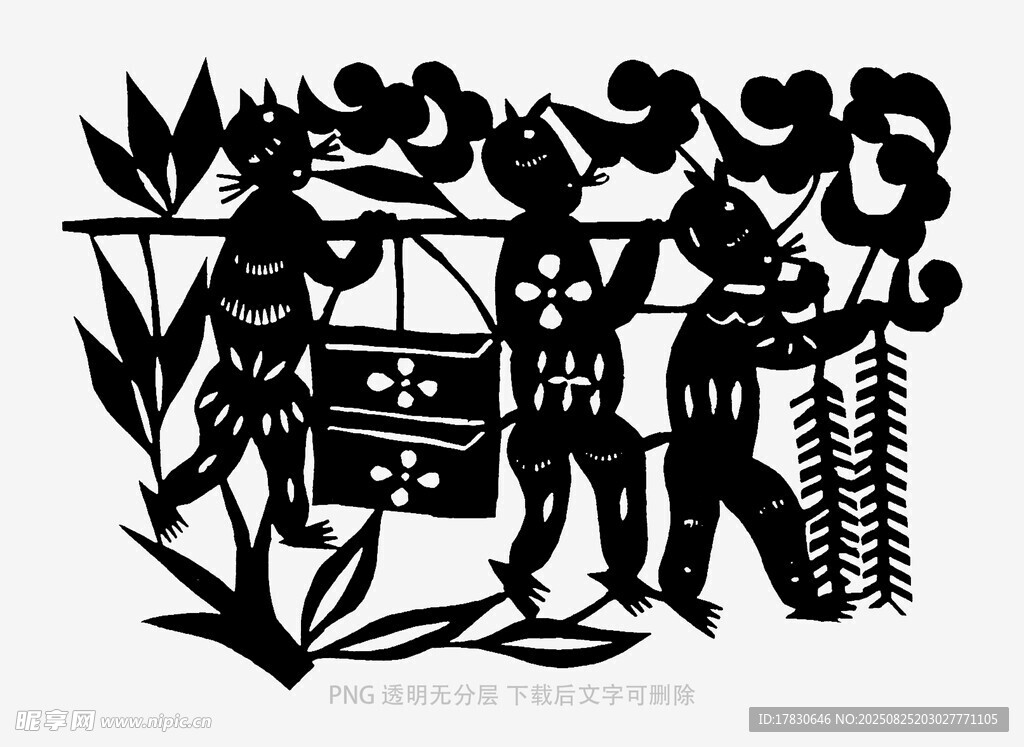 傳統(tǒng)剪紙中的勞作場(chǎng)景
