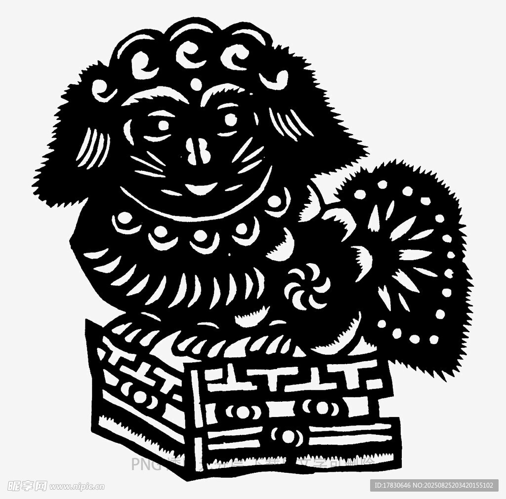 傳統(tǒng)剪紙獅子造型