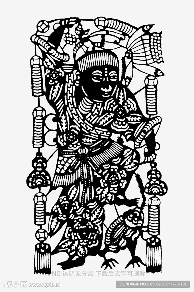 傳統(tǒng)武將剪紙藝術(shù)形象