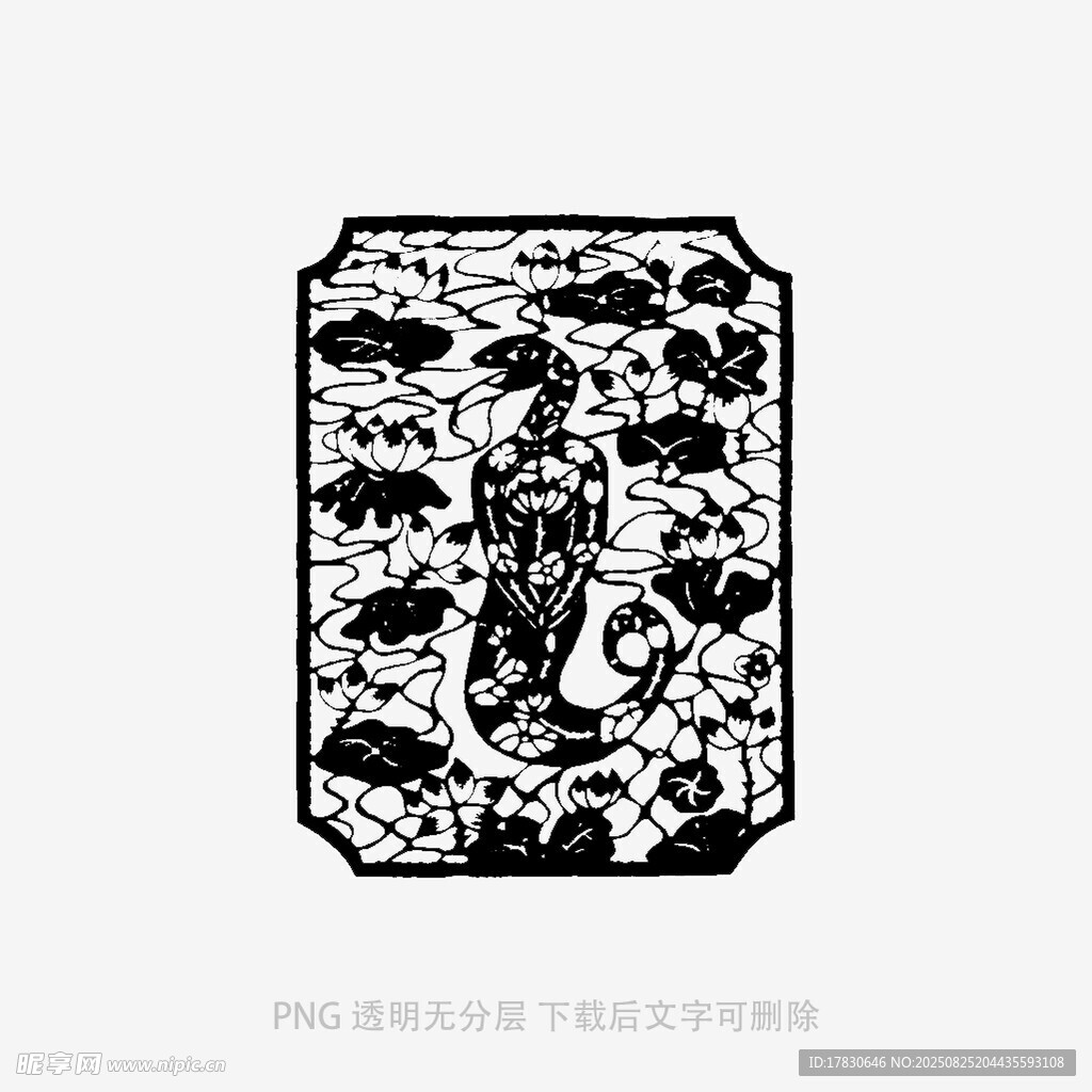 黑白剪紙風(fēng)的罐裝飲料圖案