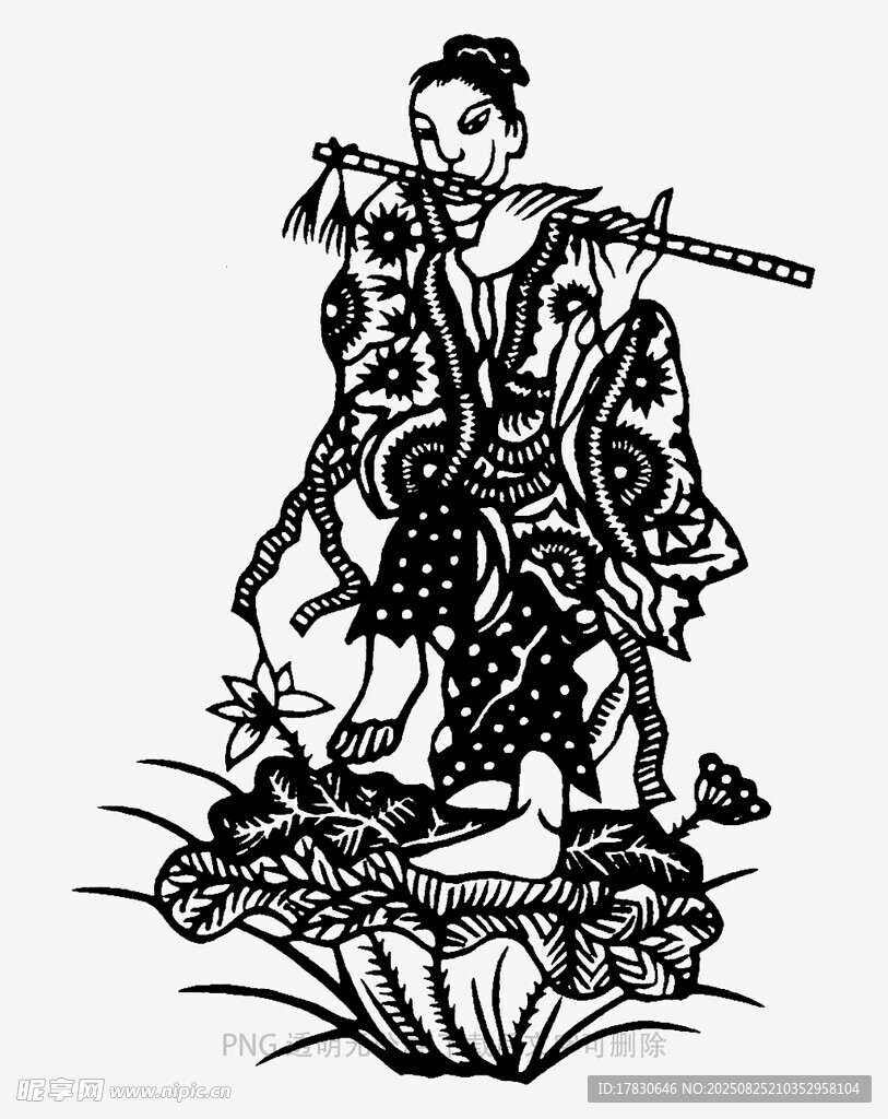 武士持劍站立圖