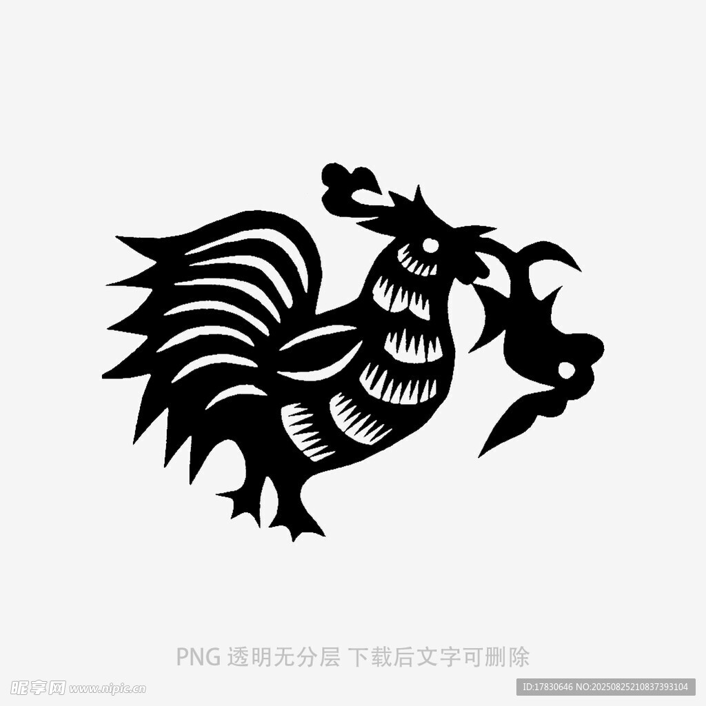 公雞剪紙圖案
