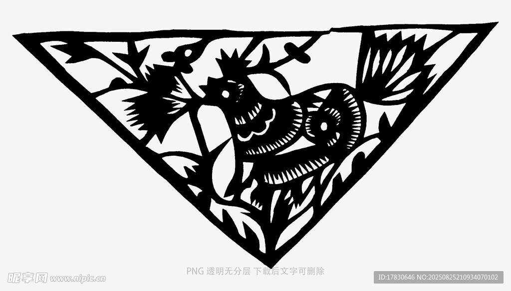 三角鹿紋剪紙藝術(shù)圖案