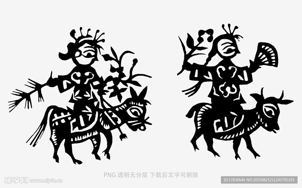 傳統(tǒng)民俗人物剪紙圖案
