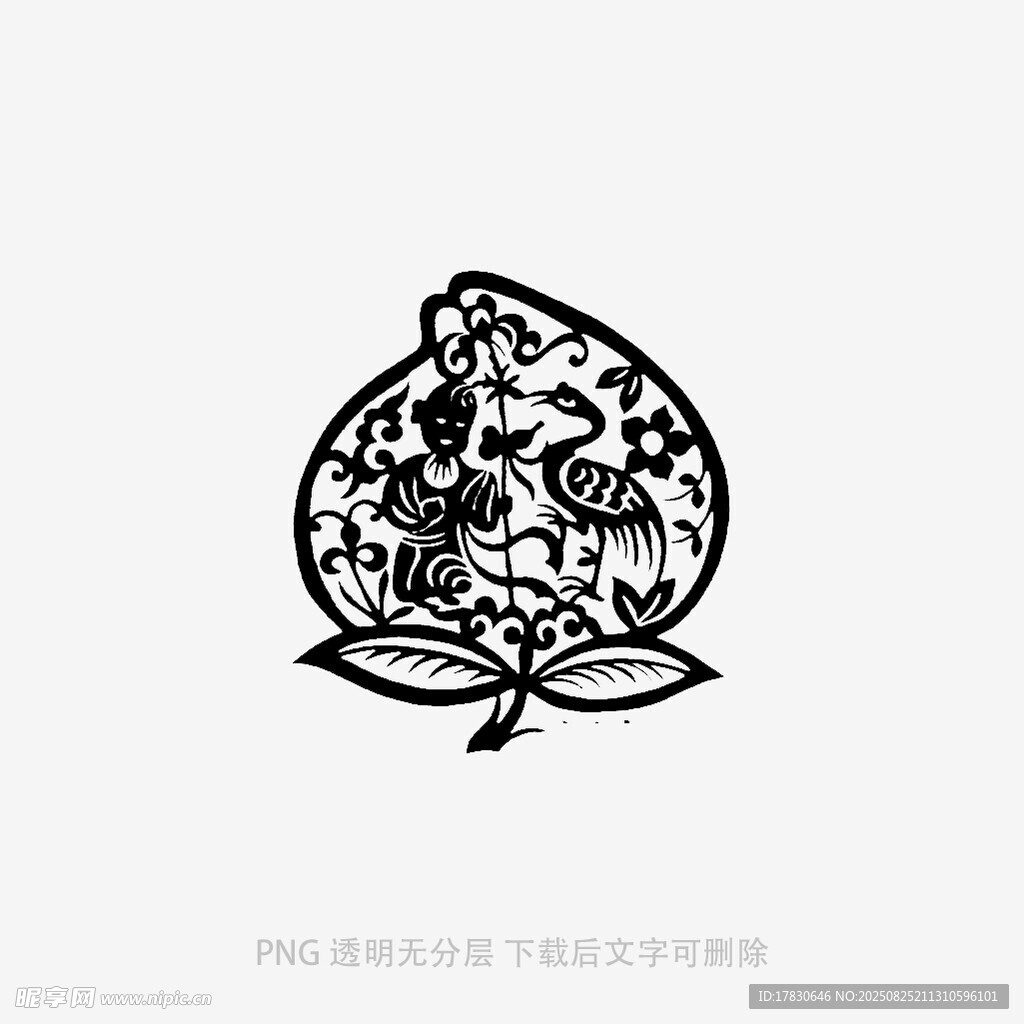 傳統(tǒng)中式桃子紋樣圖案