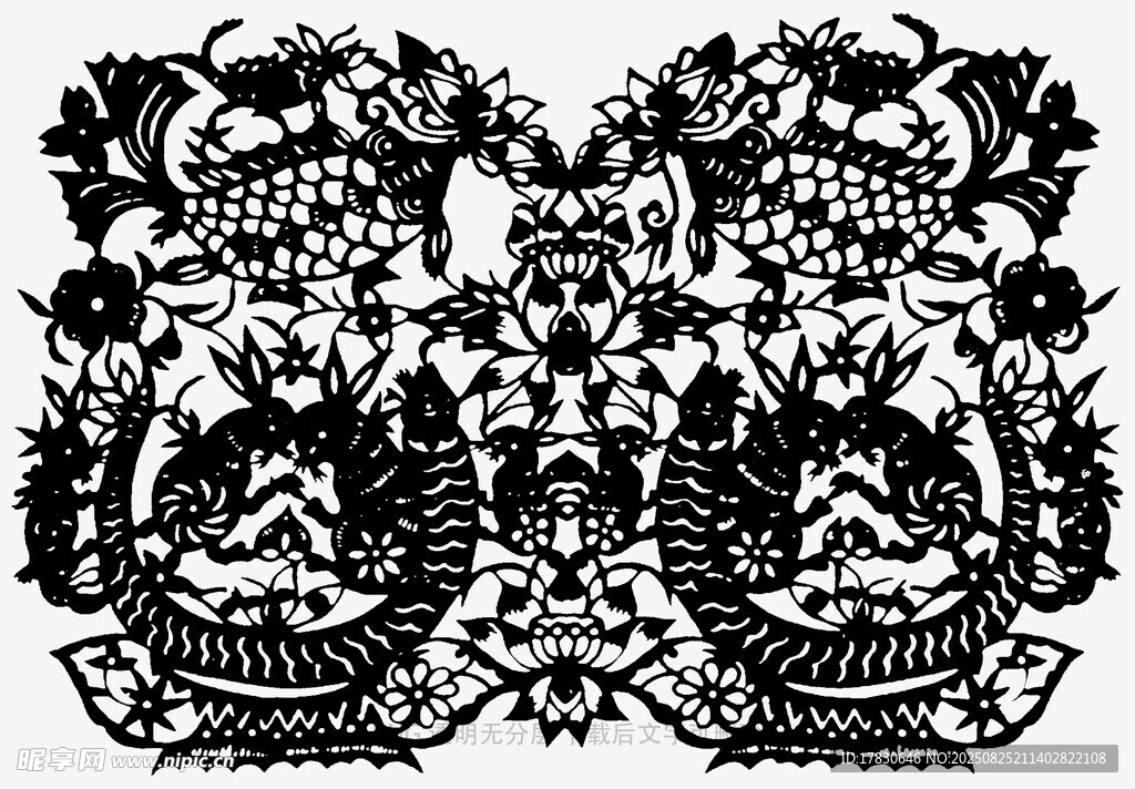 復(fù)古對(duì)稱花紋圖案設(shè)計(jì)