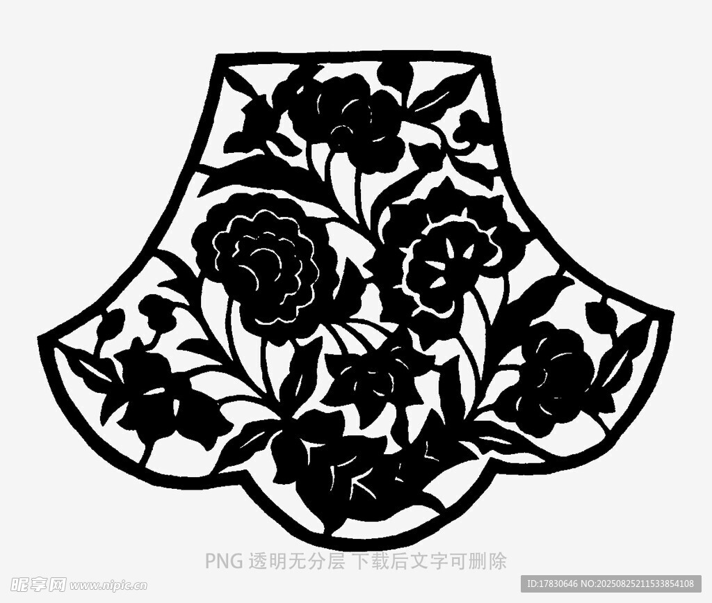 中式花卉刺繡圖案設(shè)計