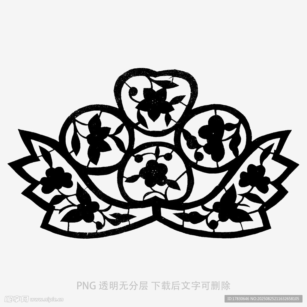 傳統(tǒng)剪紙風(fēng)蓮花圖案設(shè)計(jì)