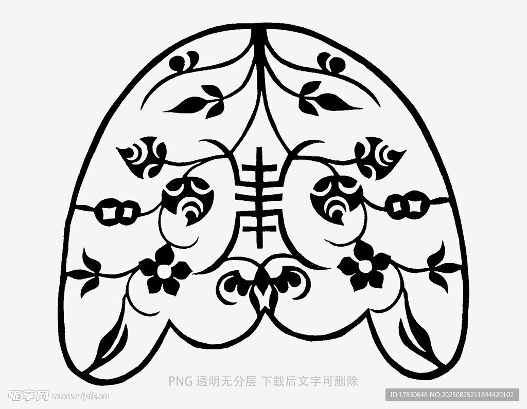 精致肺部輪廓花紋圖案