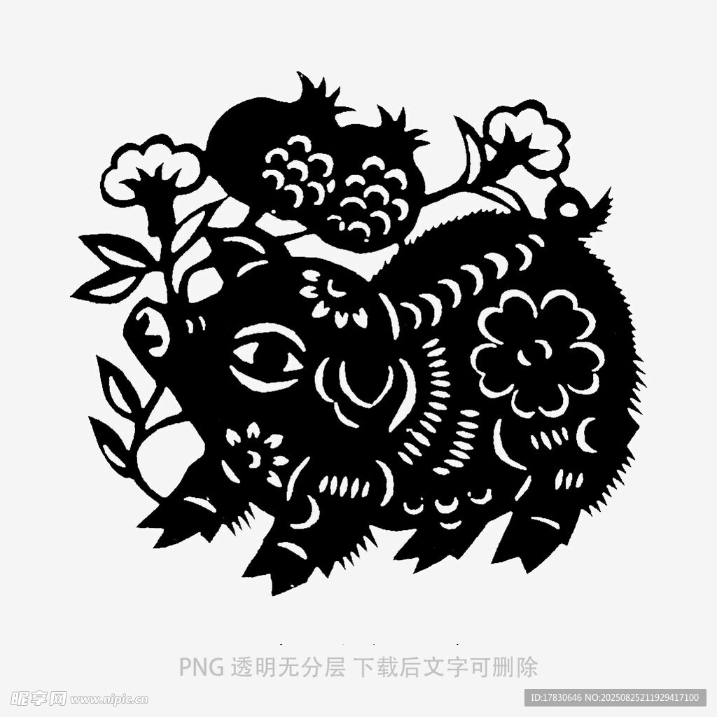 豬年剪紙藝術(shù)圖案