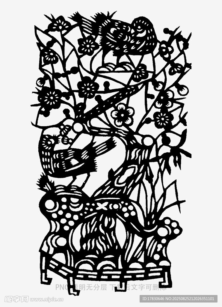 中式傳統(tǒng)花鳥木雕圖案