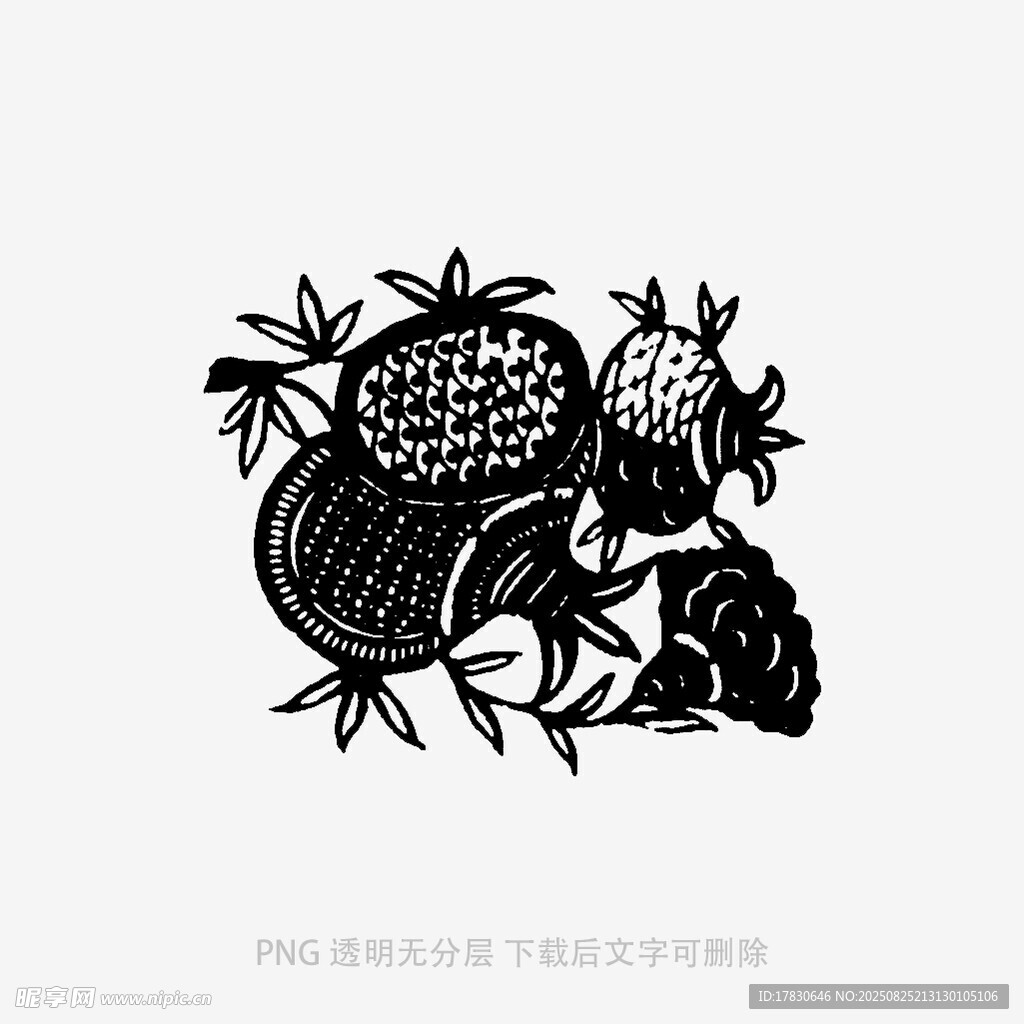 手繪漿果組合圖案