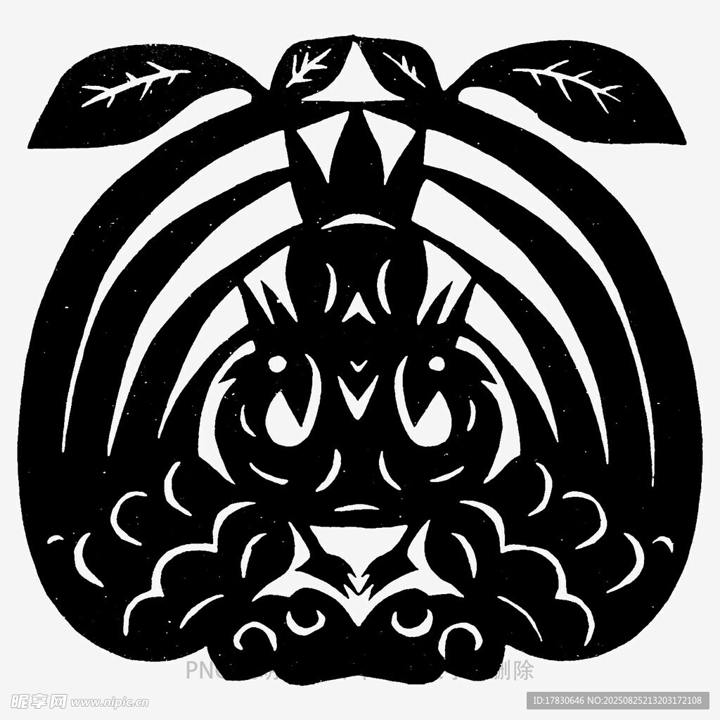 傳統(tǒng)剪紙風(fēng)貓頭鷹圖案