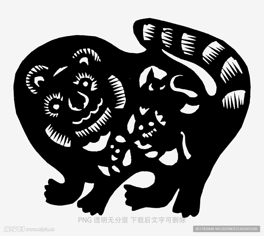 傳統(tǒng)剪紙藝術(shù)之可愛小豬