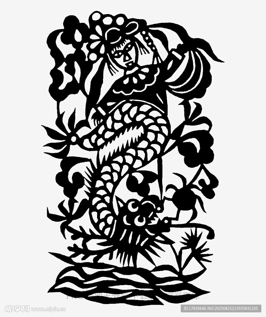 傳統(tǒng)龍紋剪紙圖案