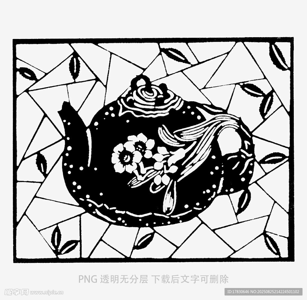 熊貓?zhí)勺趲缀螆D案中