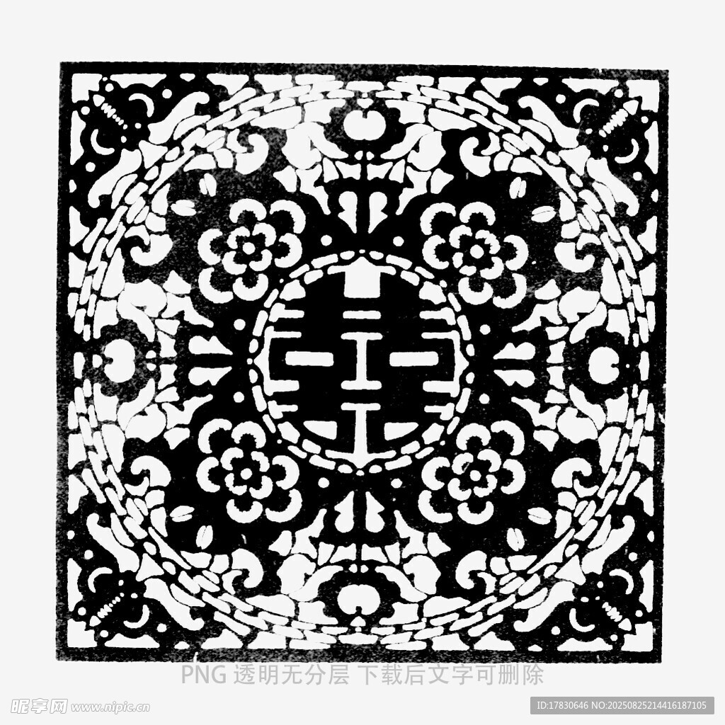 傳統(tǒng)中式雙喜圖案裝飾