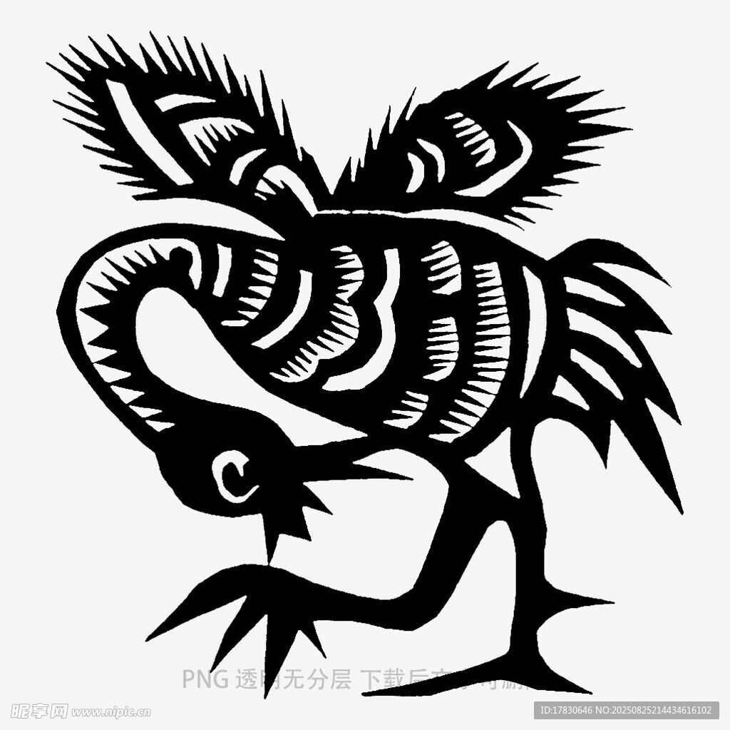 傳統(tǒng)黑色神鳥圖案設計
