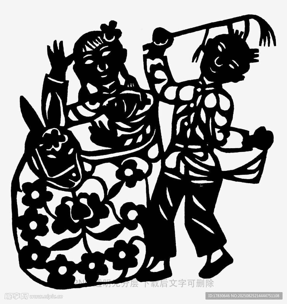 傳統(tǒng)剪紙中的民俗人物場景