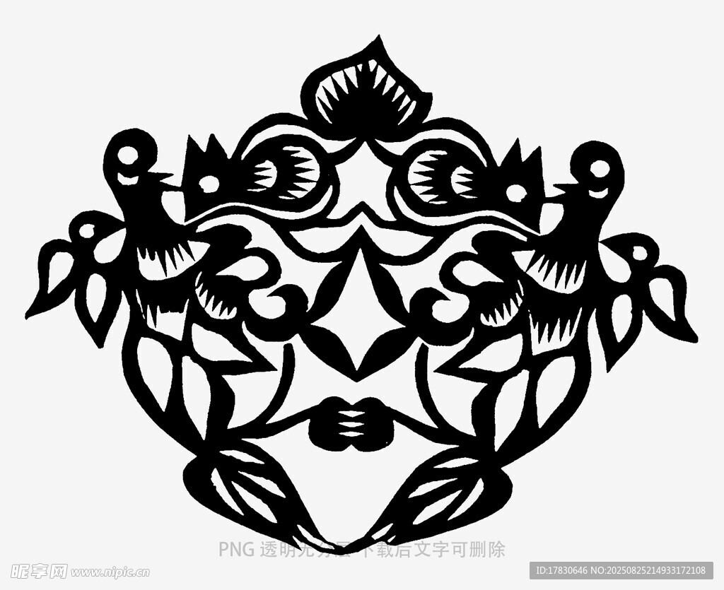 傳統(tǒng)剪紙花卉圖案