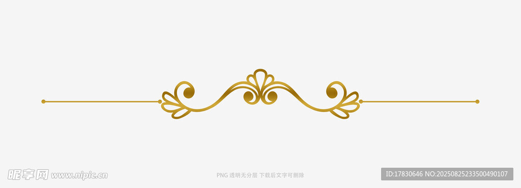 金色雕花裝飾線條