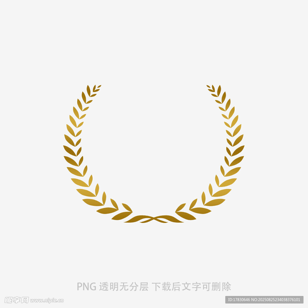 金色麥穗花環(huán)圖案設(shè)計