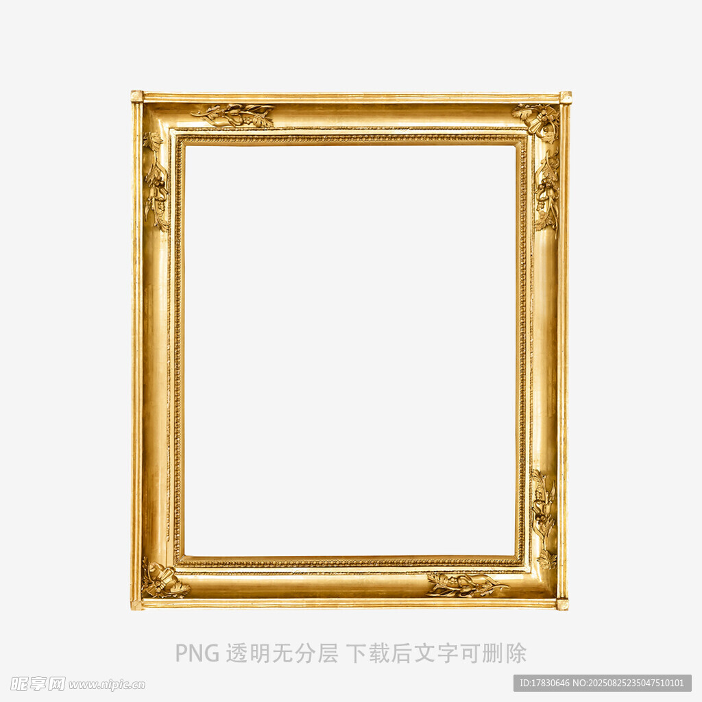 金色雕花相框