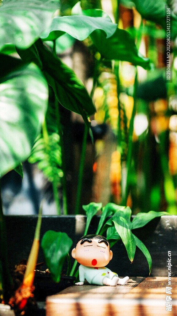 綠植環(huán)繞中的精致小擺件