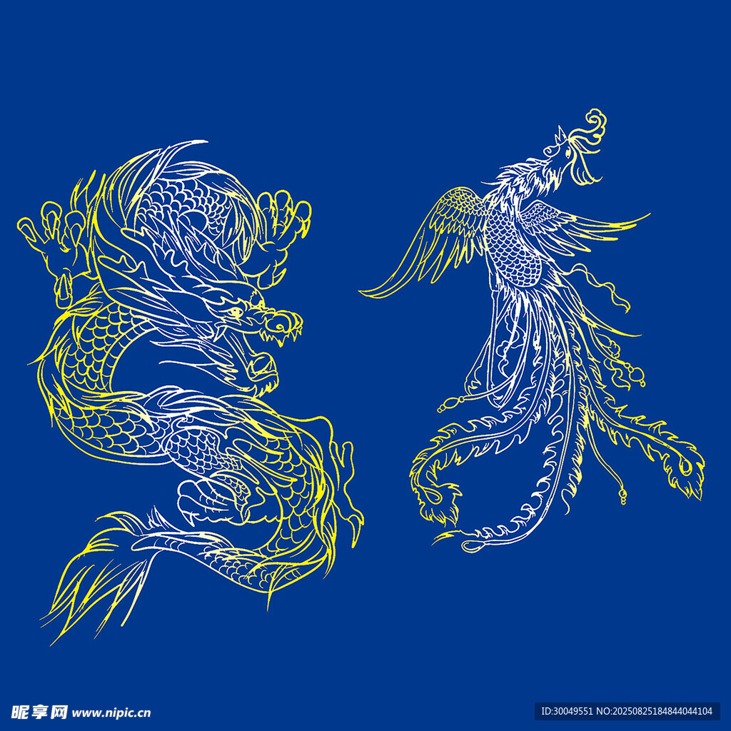 龍鳳刺繡