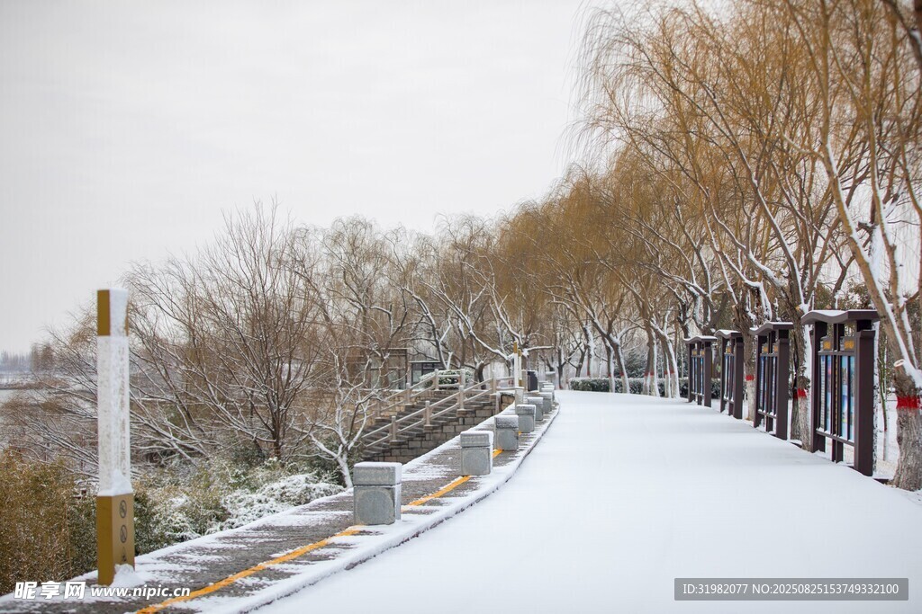 運河之心戴村壩雪景
