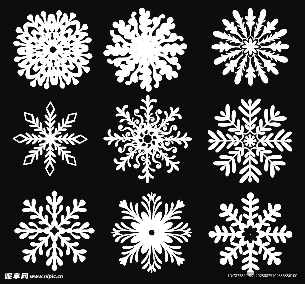 多樣雪花圖案設(shè)計(jì)素材