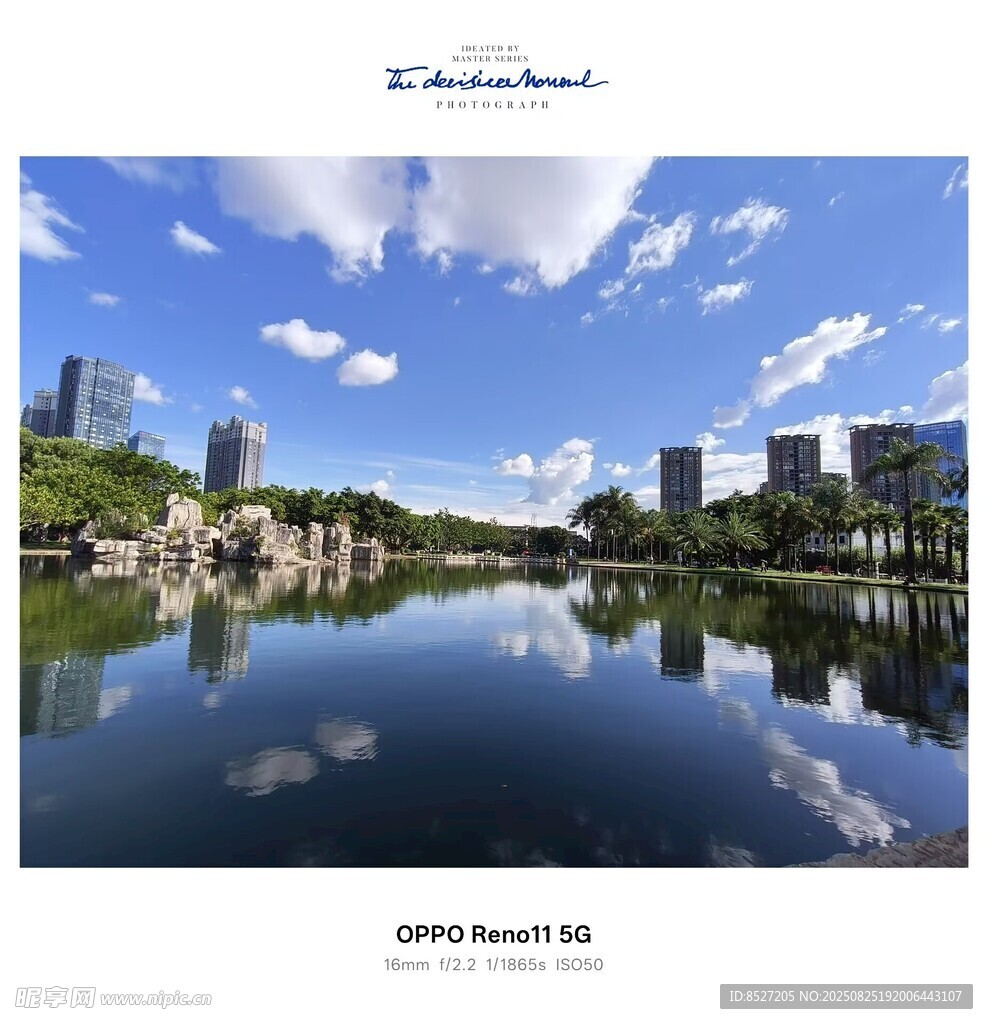 城市湖畔美景
