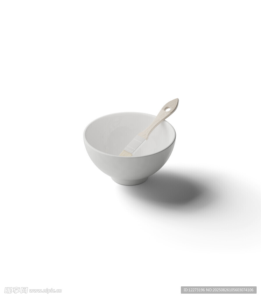 簡約白色碗具配木勺