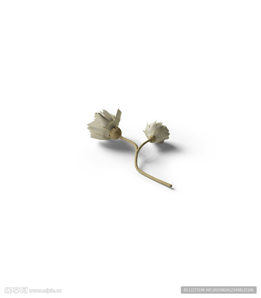 簡約金屬花朵造型銀耳環(huán)