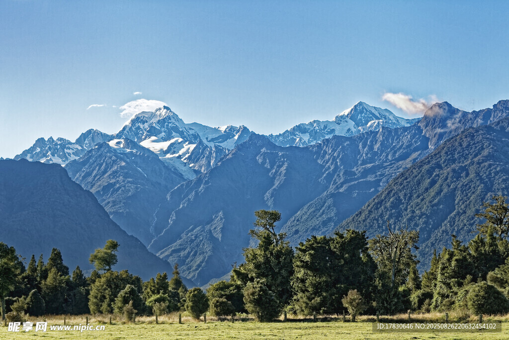 壯麗山脈與蔥郁草地景觀