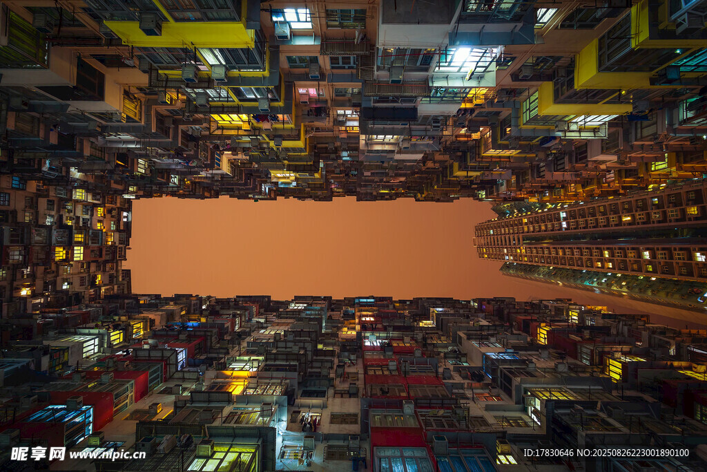 城市夜景俯瞰圖