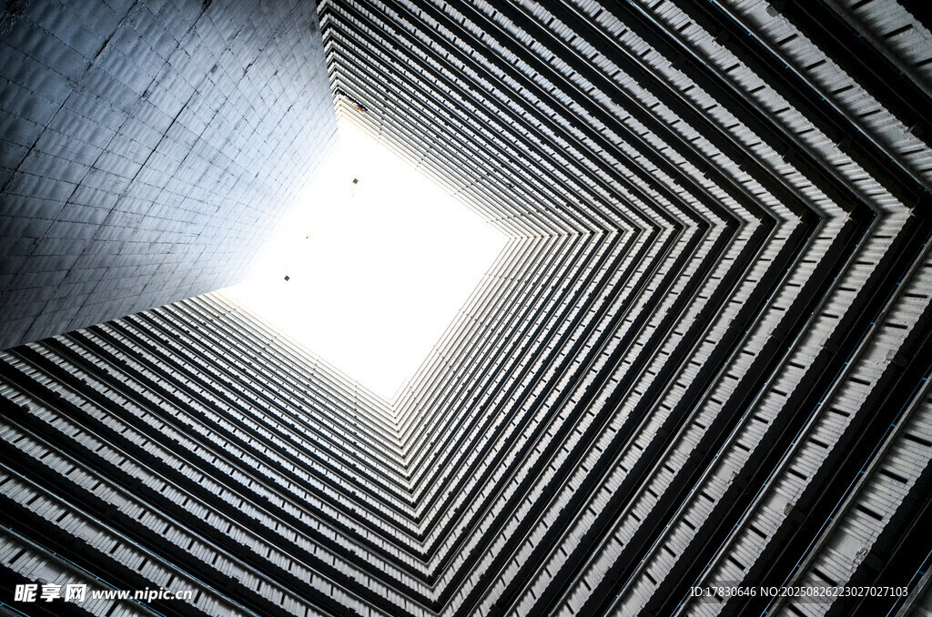 仰視城市高樓建筑景觀