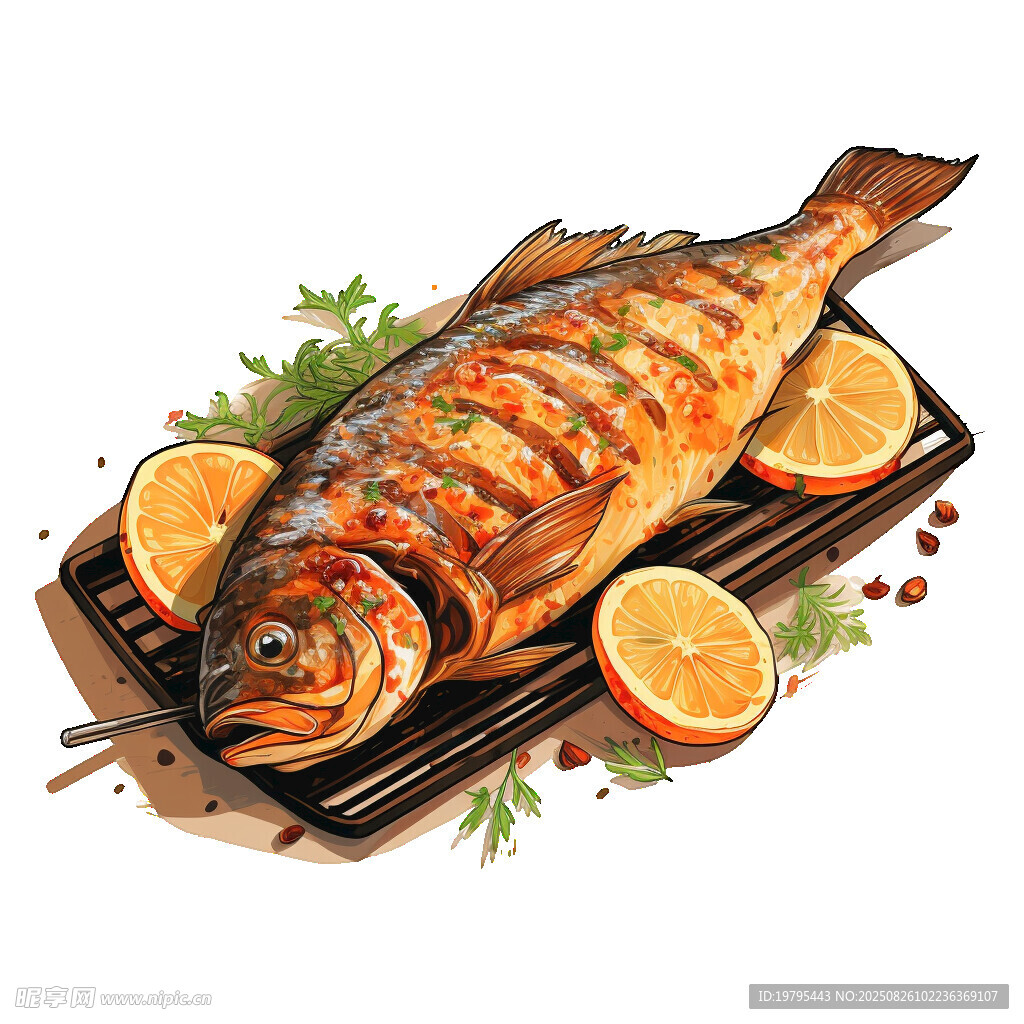 香烤鮮魚配清新檸檬